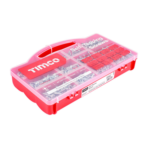 TIMCO Metal Tapping Screws - Mixed Tray - PZ - Self-Tapping - Zinc - Tray of 1305