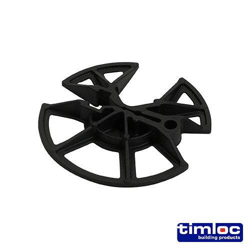 TIMCO Insulation Retaining Discs - Black - 65mm Dia - Bag of 250