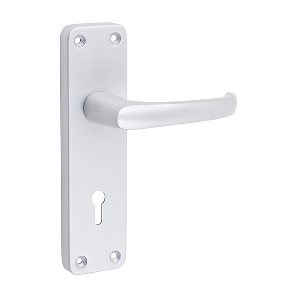 Contractors Lever Lock Handles - Satin Anodised Aluminium Contractors Lever Lock Handles - Satin Anodised Aluminium