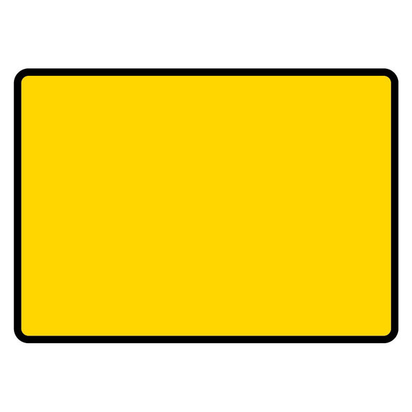 1050 x 750mm Blank Yellow (c/w Black Border) - Black Plastic Sign