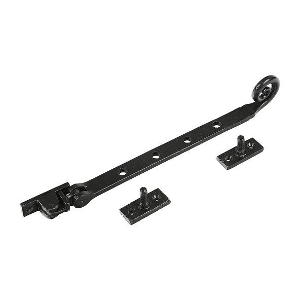 TIMCO Curly Tail Casement Stay - Antique Black - 252mm