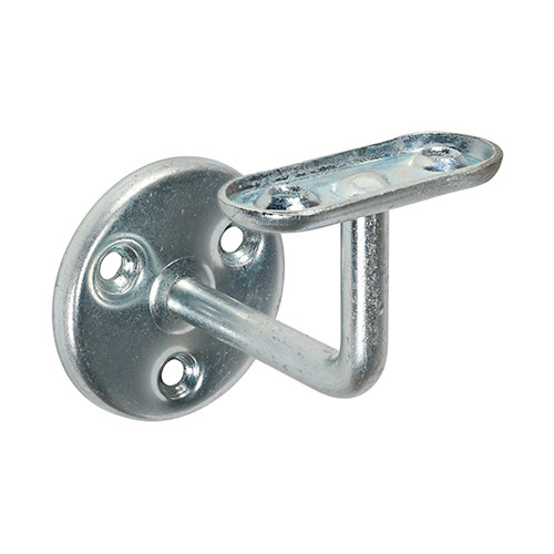 TIMCO Steel Handrail Brackets - Zinc - 63mm - Bag of 2