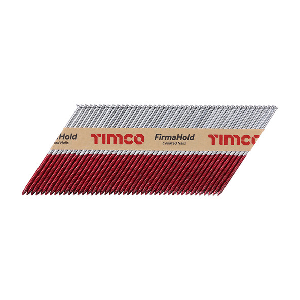 TIMCO FirmaHold Collated Clipped Head Nails - Trade Pack - Part Ring Shank - FirmaGalv + - 3.1 x 90 - Box of 2200