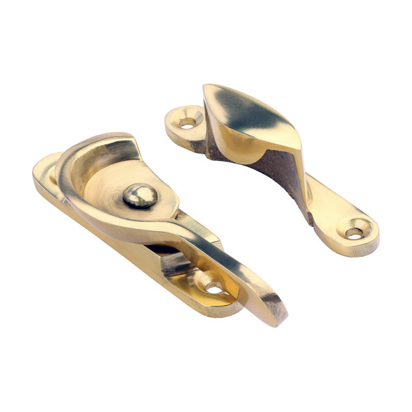 TIMCO Fitch Pattern Sash Fastener - Polished Brass - 68 x 14mm