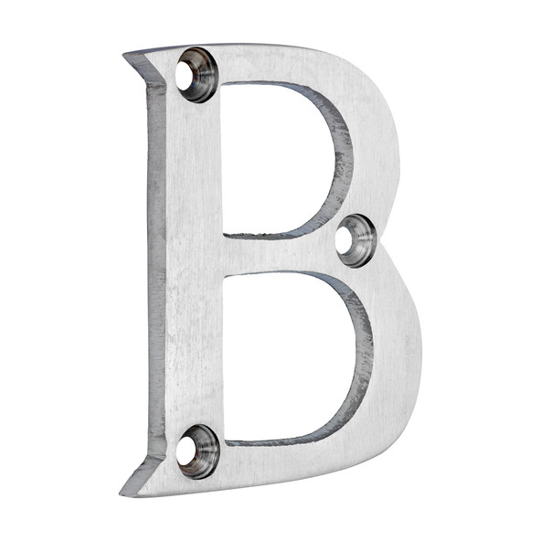 TIMCO Door Letter B - Satin Chrome - 64mm
