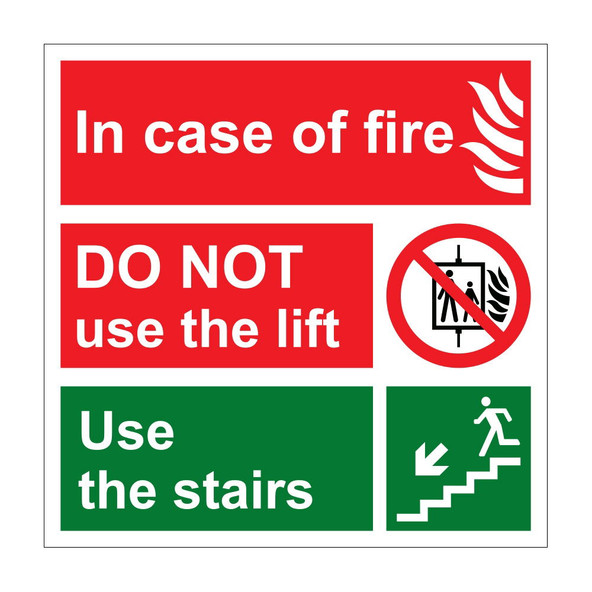 In Case of Fire 300mm X 300mm - 1mm PVC - 4S1280RP