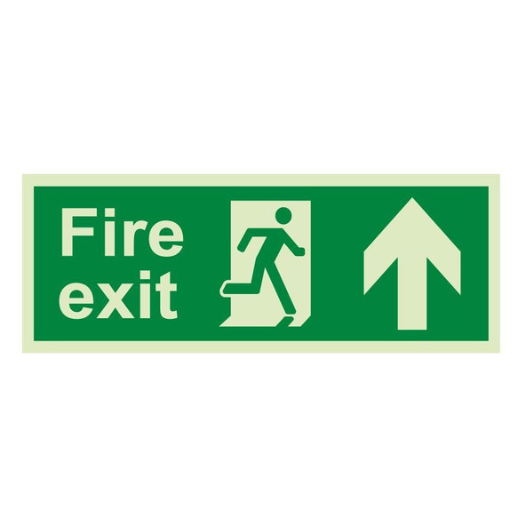 Fire exit arrow sign