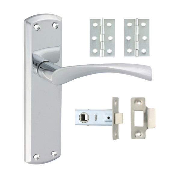 TIMCO Zeta Latch Door Pack - Polished Chrome - Mixed