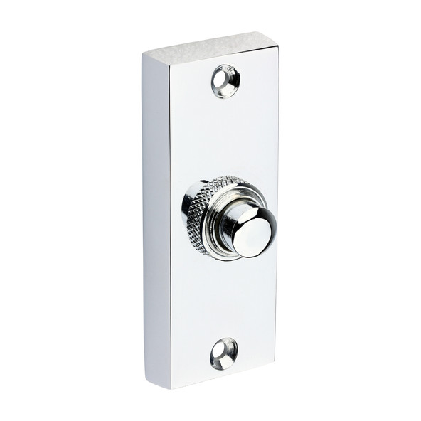 TIMCO Traditional Door Bell Push - Polished Chrome - 80 x 31mm