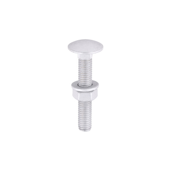 Carriage Bolts Hex Nuts & Form A Washers - Dome - Exterior - Silver