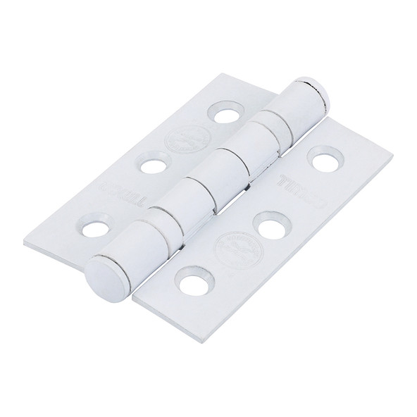 TIMCO Grade 7 Fire Door Hinges - Epoxy White - 76 x 50 x 2.0mm