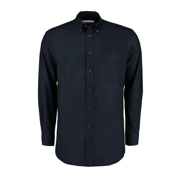 KK351 Kustom Kit Long Sleeve Shirt - Navy - (17.5")
