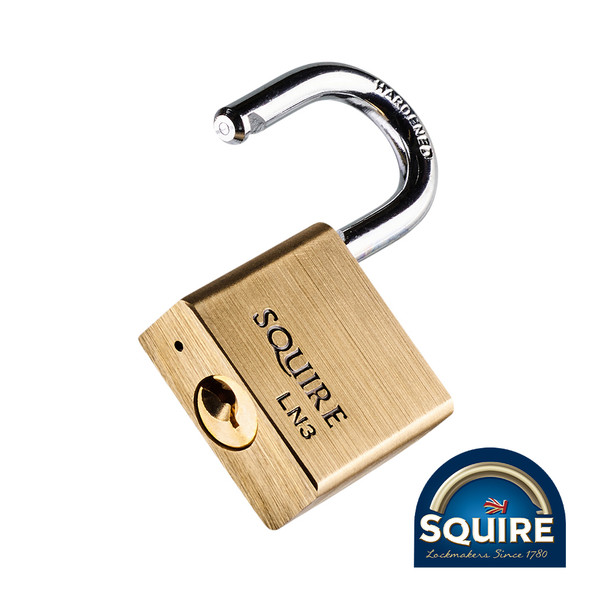 Squire Premium Brass Lion Padlock - Stainless Steel Shackle - LN3S - 30mm