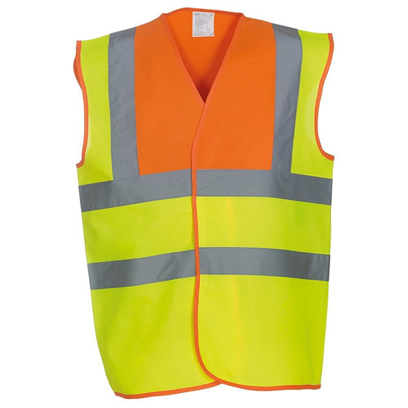 HVW100 Two-tone Hi Vis Waistcoat - Orange/Yellow