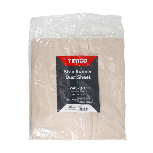 TIMCO Stair Runner Dust Sheet - 24ft x 3ft