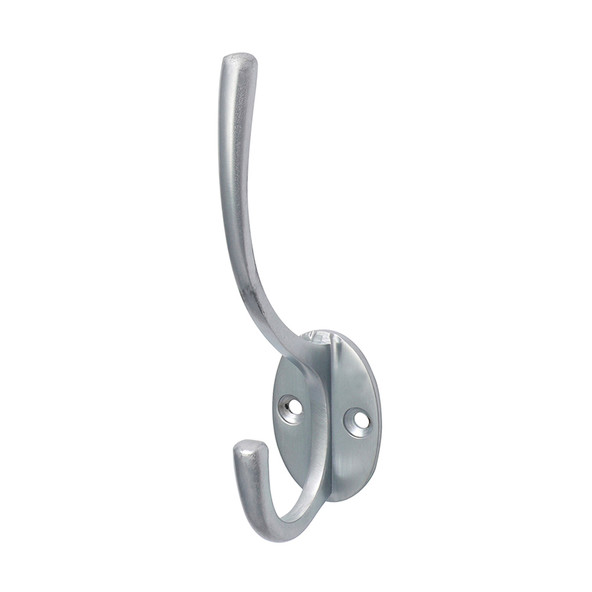 TIMCO Hat & Coat Hook - Satin Chrome - 125 x 32mm