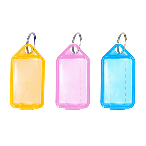 TIMCO Coloured Key Tags - Mixed Colours - Pack of 6