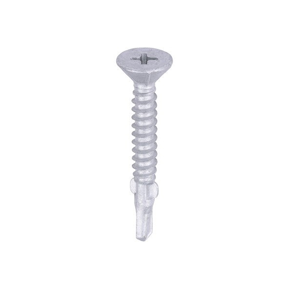 Metal Construction Timber to Light Section Screws - Countersunk - Wing-Tip - Self-Drilling - Exterior - Silver Organic