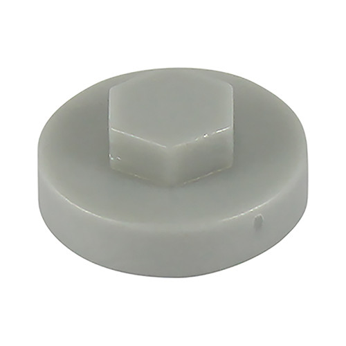 TIMCO Hex Head Cover Caps - White Aluminium - 19mm - Bag of 1000