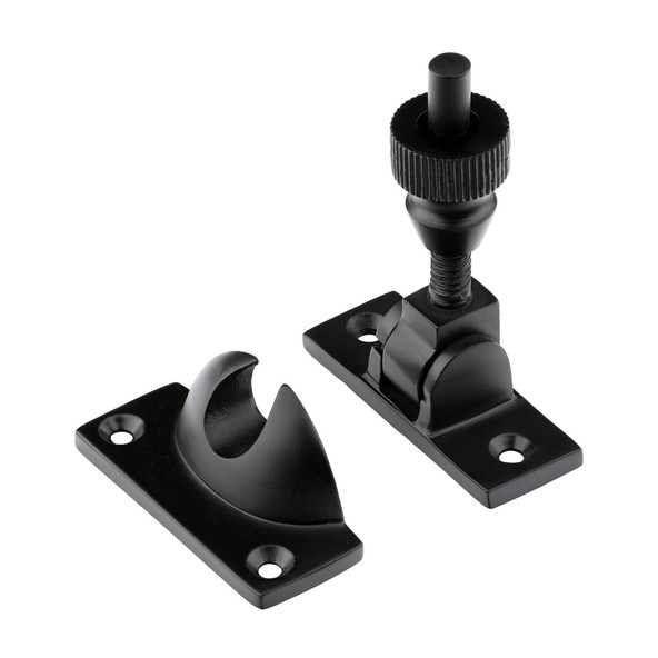 TIMCO Brighton Pattern Sash Fastener - Matt Black - 57 x 22mm