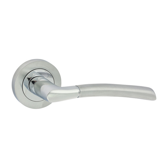 TIMCO Shavington Lever On Rose Handles - Polished & Satin Chrome - 51mm