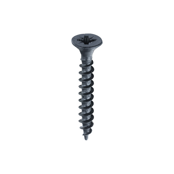 TIMCO Chipboard Screws - PZ - Double Countersunk - Exterior - Black Organic - 4.0 x 30mm - Pack of 25