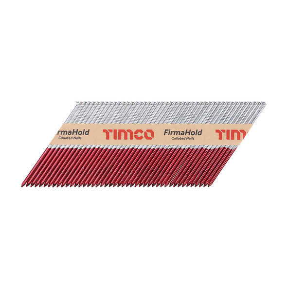 TIMCO FirmaHold Collated Clipped Head Nails - Retail Pack - Plain Shank - FirmaGalv - 3.1 x 90 - Box of 1100