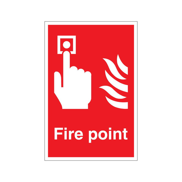 Fire point 200mm x 300mm - 1mm Rigid Plastic Sign