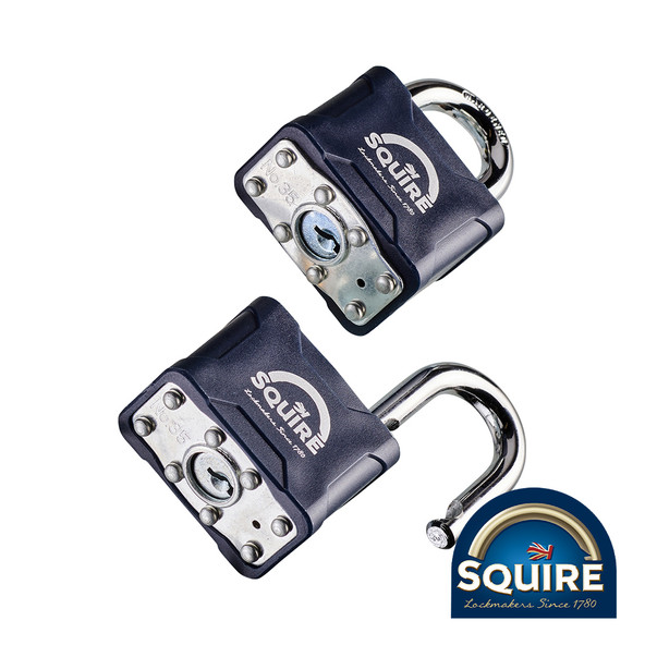 Squire Stronglock Laminated Padlock - Keyed Alike - 35T - 40mm - Blister Pack of 2