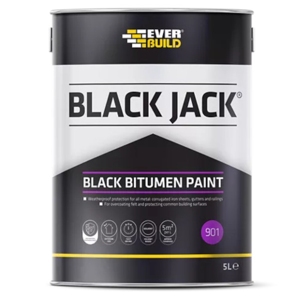Sika Black Jack-901 Black Bitumen Paint - 5 Litre