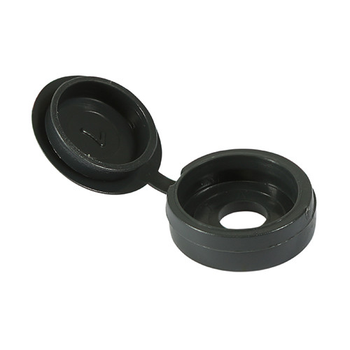 TIMCO Hinged Screw Caps - Small - Dark Grey - To fit 3.0 to 4.5 Screw - Pack of 100