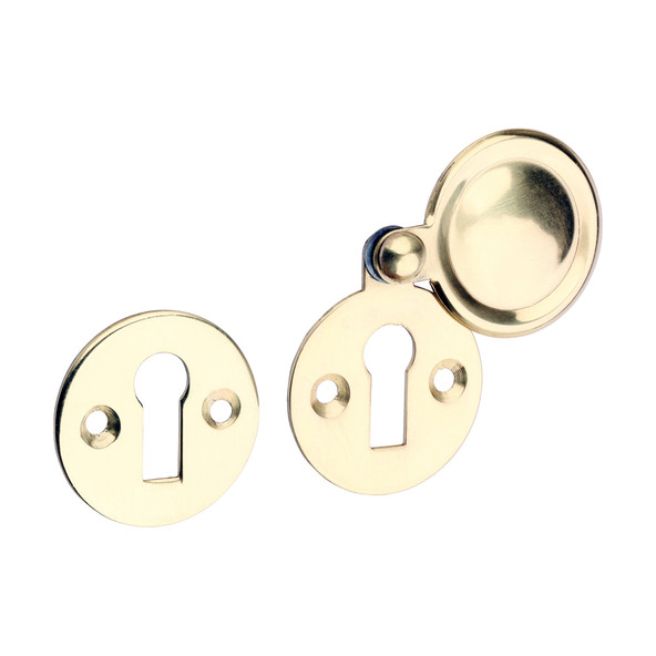 TIMCO Pair of Traditional Pattern Escutcheon - Polished Brass - 32mm