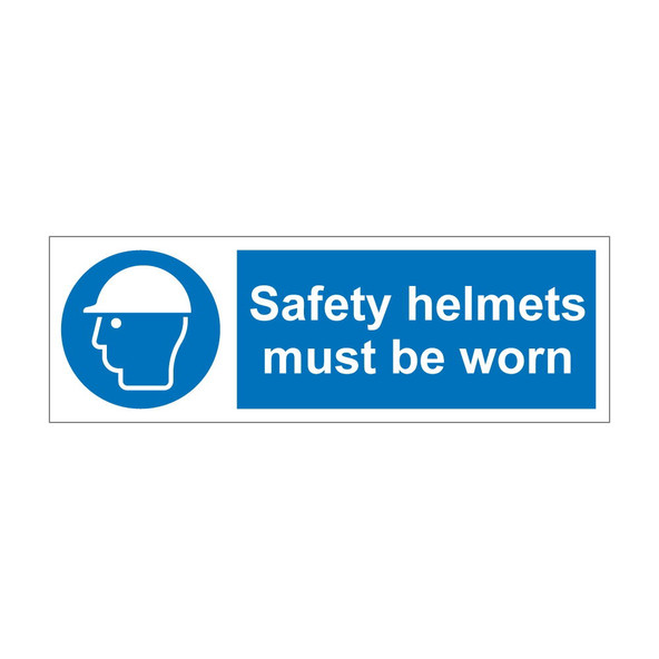 Safety helmets must be worn Sign