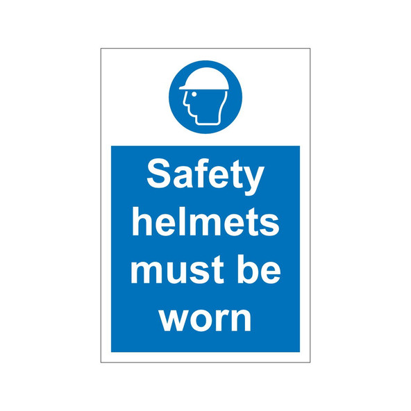 Safety helmets must be worn Sign