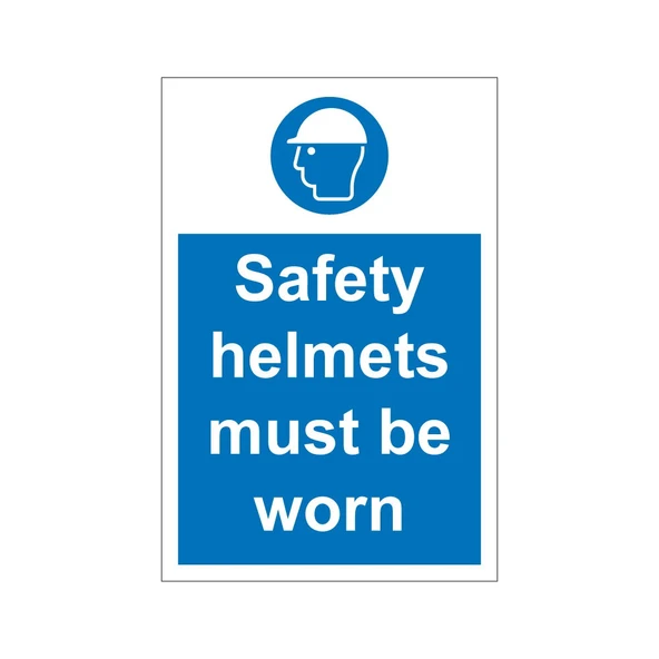 Safety helmets must be worn Sign