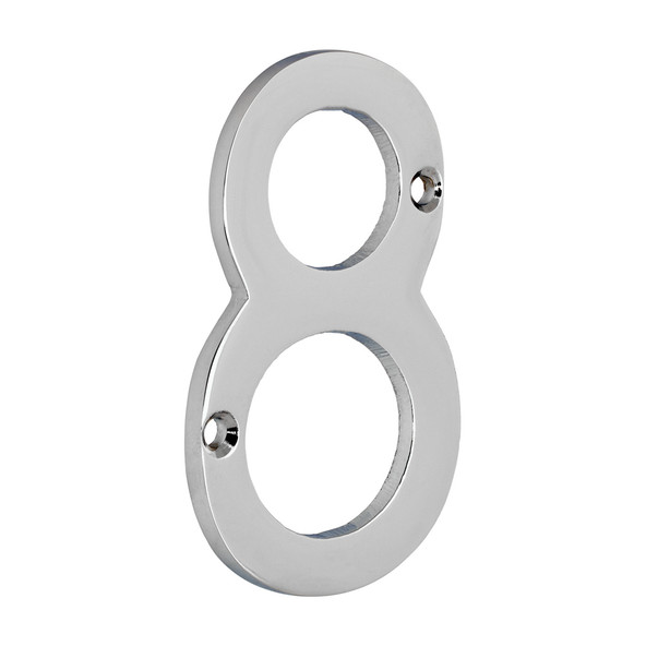 TIMCO Door Numeral 8 - Polished Chrome - 75mm