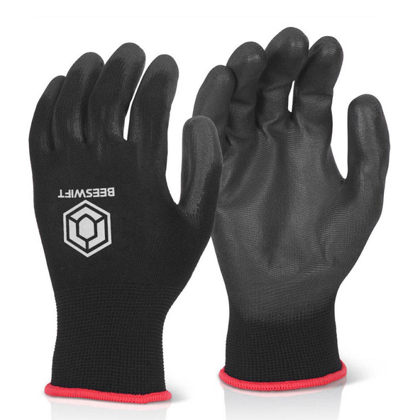 Beeswift PU Coate Gloves Black 