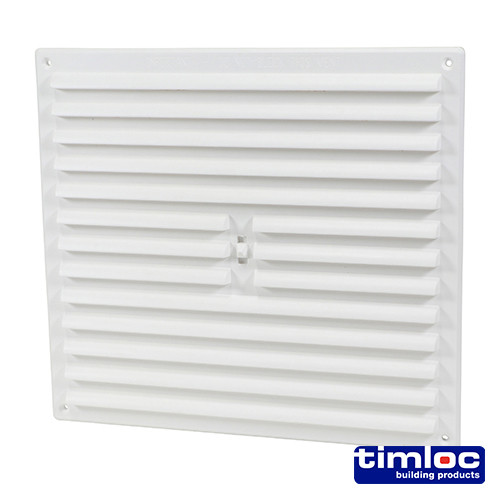 TIMLOC Internal Plastic Hit and Miss Louvre Grille Vent - White - 1210W - 260 x 235mm