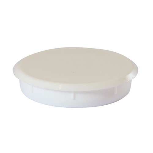 TIMCO Hinge Hole Cover Caps - White - 35mm - Pack of 4