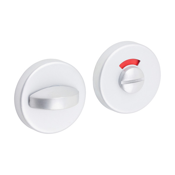 TIMCO Contractors Bathroom Thumb Turn & Release On Rose Set - Satin Anodised Aluminium - 54mm TIMCO Contractors Bathroom Thumb Turn & Release On Rose Set - Satin Anodised Aluminium - 54mm