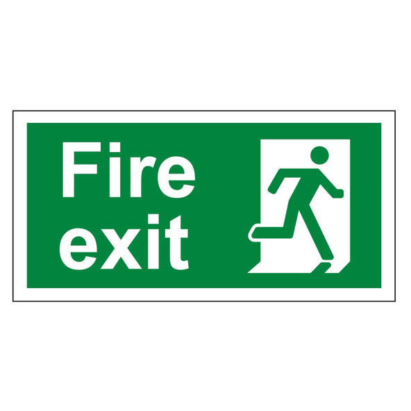 Fire exit 1mm Rigid Plastic Sign
