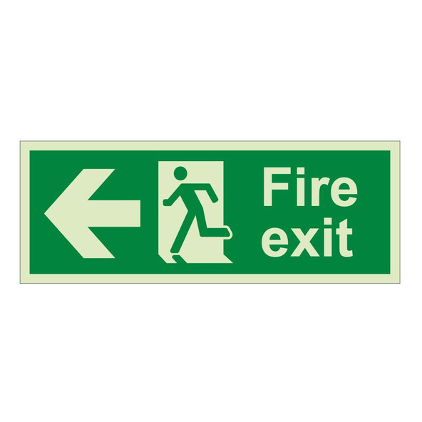 Fire Exit - Arrow Left Sign