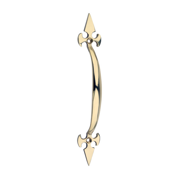 TIMCO Fleur De Lys Pull Handle - Polished Brass - 178mm