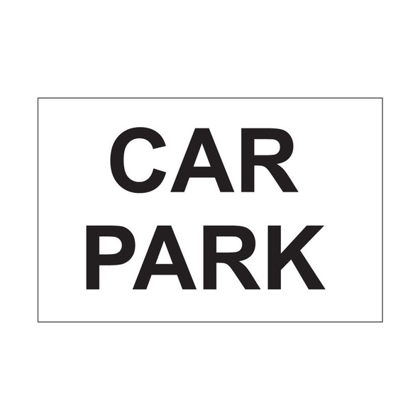 Car park - 300mm x 200mm - 1mm Rigid Plastic Sign