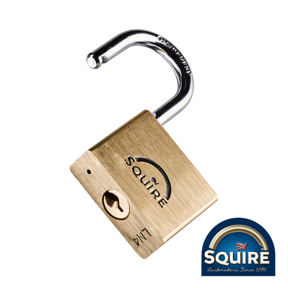 Squire Premium Brass Lion Padlock - Stainless Steel Shackle - LN4S - 40mm