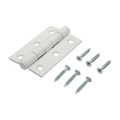 TIMCO Twin Ball Bearing Hinges - Steel - White - 76 x 51mm