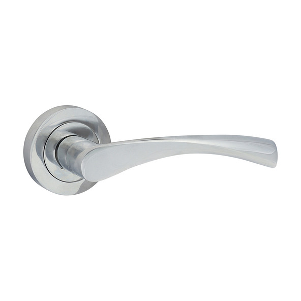 TIMCO Edleston Lever On Rose Handles - Polished Chrome - 51mm