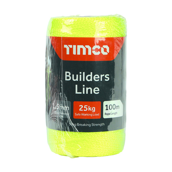 TIMCO Builders Line - Yellow - Tube - 1.5mm x 100m