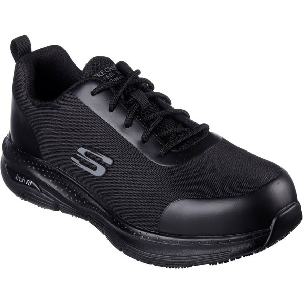 Skechers Rinstap Arch Fit Safety Trainer - Black