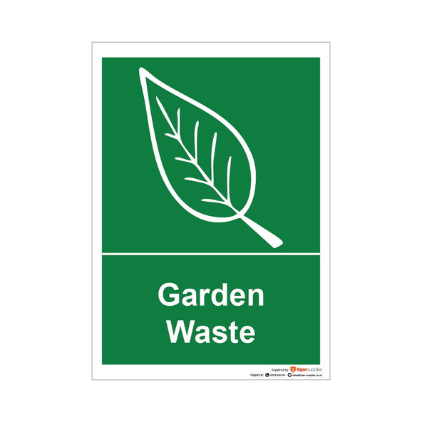 Garden Waste - Dark Green - Self Adhesive Sticker